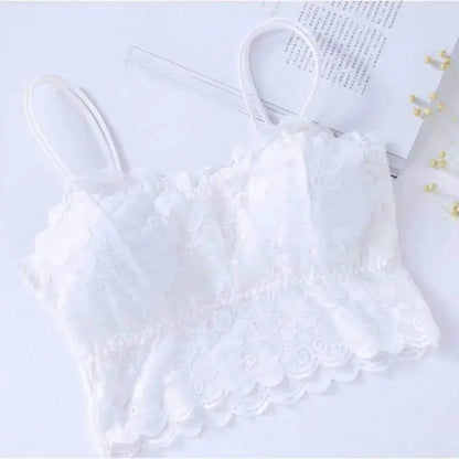 1 Pcs New Women Lace Seamless Bras Top Sexy Wrapped Chest Strap Chest Pad Camisole Bottoming Underwear Beauty Vest Bralette
