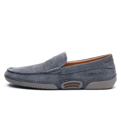 Men Moccasin Loafers slip on Casual Genuine Leather Driving Shoes outdoor Boat Shoes cow suede leather Moccasins For Man 896