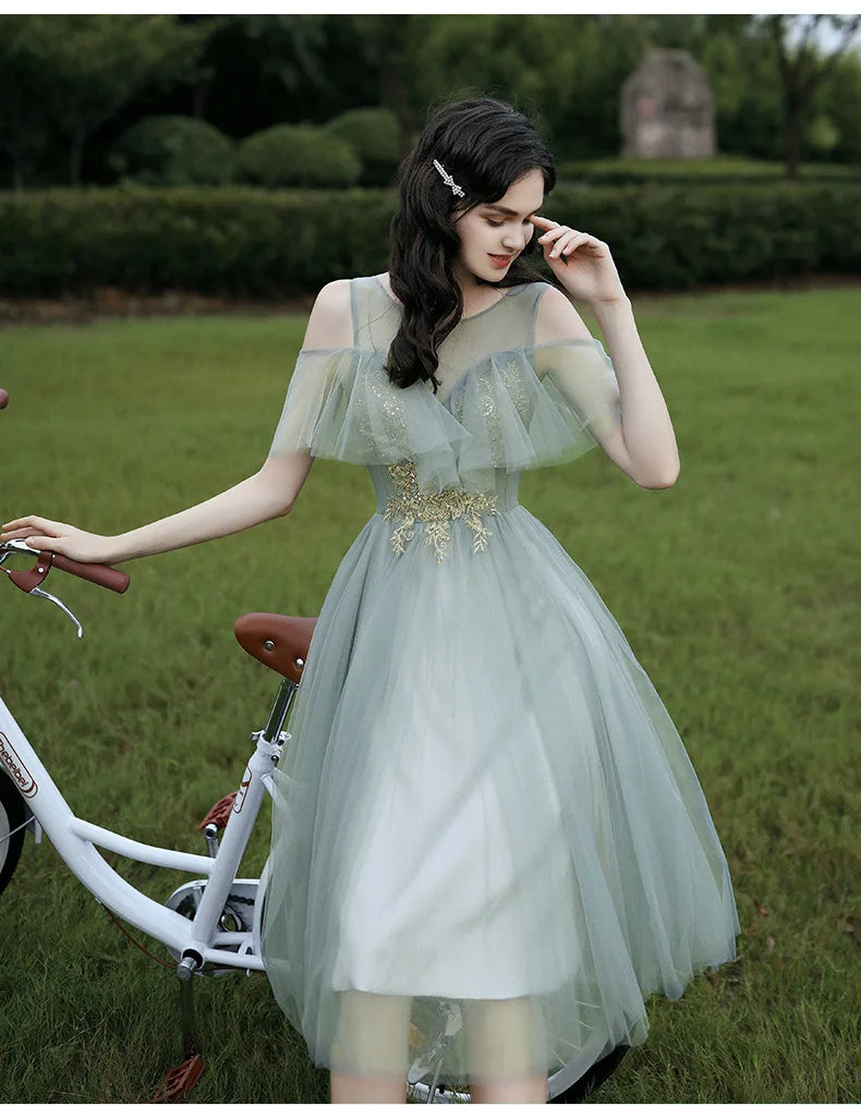 Spring 2024 Maids of  Dr Ele een Fairy T Wedding Banquet Long Skirt Women's Friend Maids of  Outfit