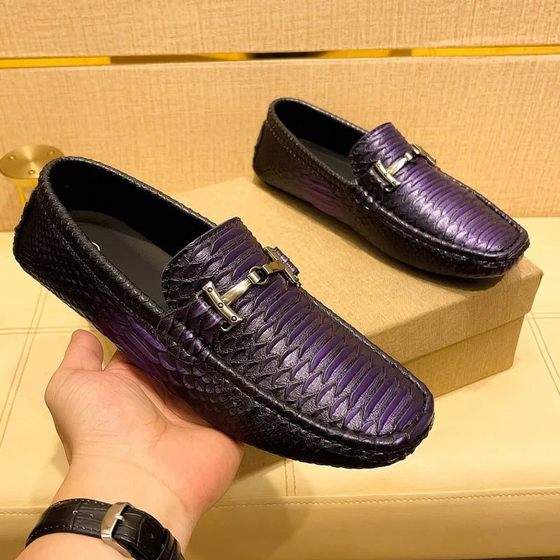 Handmade Business Loafers Classic Leather Casual Shoes Breathable Men Driving Shoes Fashion Moccasins Leisure Walk Slip on Flats