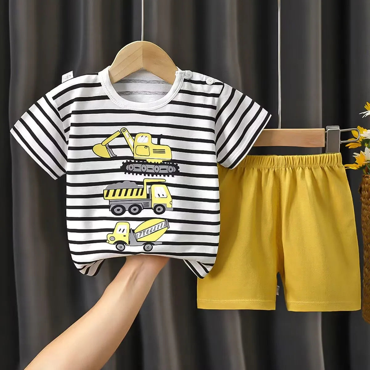 Summer Cartoon Boys Clothes Suit Set for Kids 1-4 Years Fashion Leisure Boy's Outfit 2025 Trendy Kids' Clothing