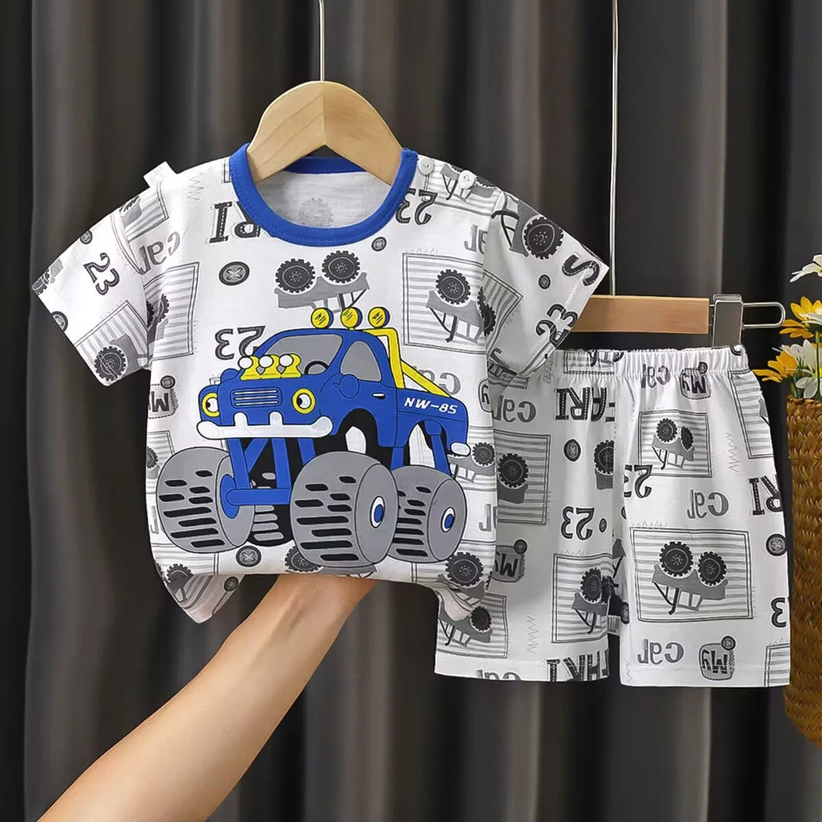 Summer Cartoon Boys Clothes Suit Set for Kids 1-4 Years Fashion Leisure Boy's Outfit 2025 Trendy Kids' Clothing