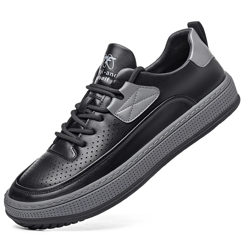 Men Genuine Leather Summer Shoes Outdoor Sneakers Fashion Skateboard Shoes Men Sports Shoes  Comfortable Men Shoes