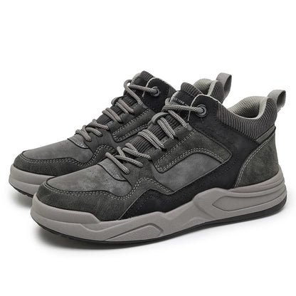 New casual men's board shoes Comfortable Thick Bottom Quality Style  Autumn and Winter Outdoor Shoes for Youth classics gray