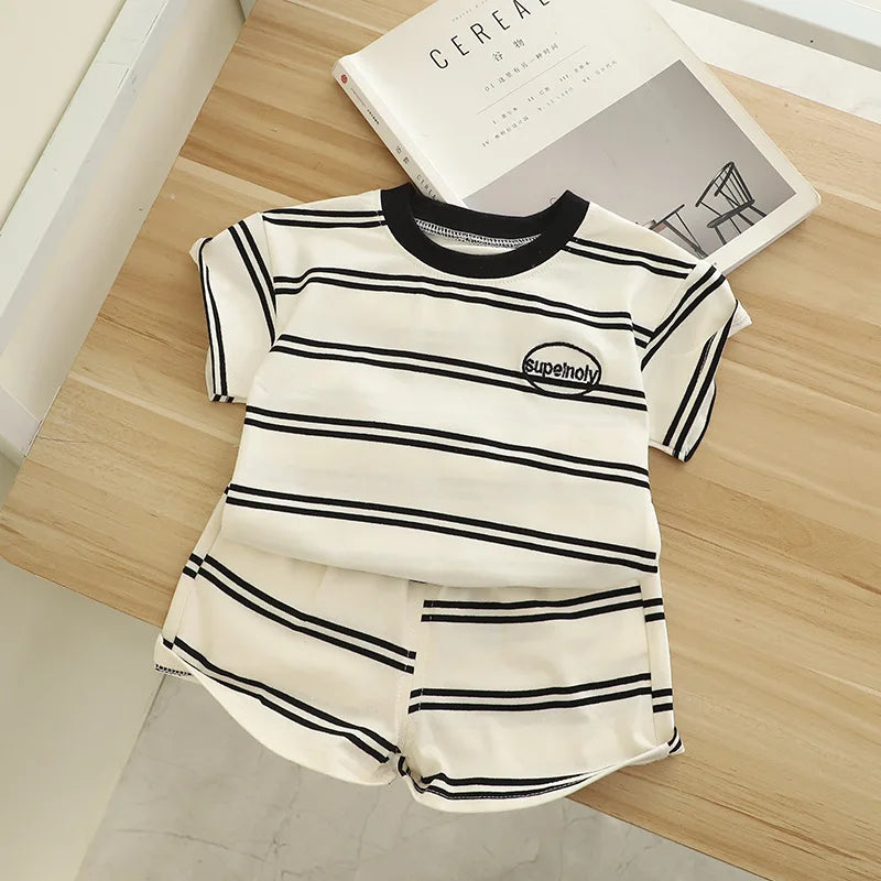 Summer Fashion Baby Boy Clothes Sets T-shirt + Pants 1-4T Toddler Casual Clothing Suits Children Kids Boys Outfits Suit
