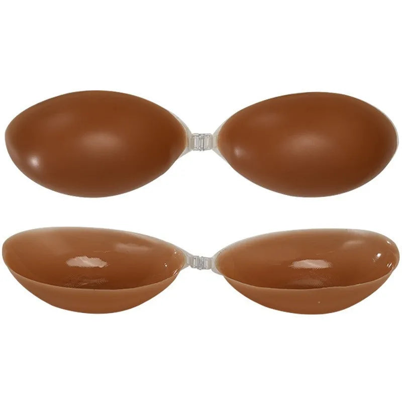 Silicone Push-Up Breast Form with Straps, No-Strap Invisible Nipple Pads, Waterproof and Breathableingerie for Women