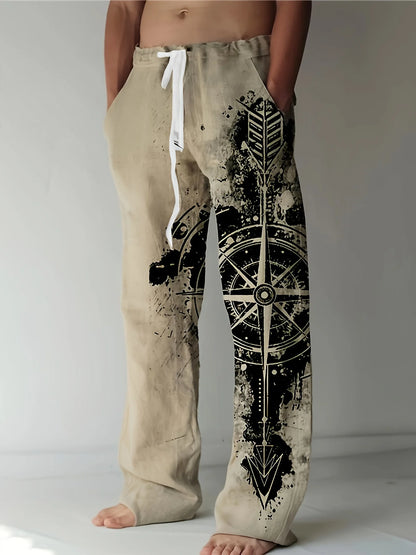2025 Spring And Summer Hip-hop Men's Pants Casual Slim Loose Lightweight Pants Stretch Drawstring Beach Travel Essential Pants