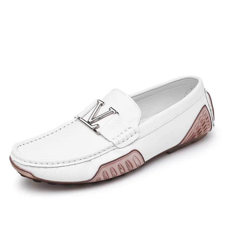 Large Size 38~48 Mens Loafers Soft Luxury Moccasins High Quality Spring Autumn Genuine Leather Shoes for Men Flats Driving Shoes