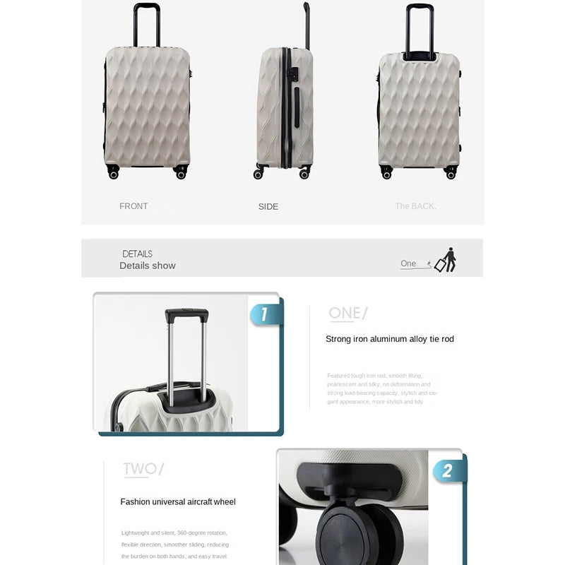 20inch Carrier, 24inch Trolley Suitcase, Large Capacity Zipper Trolley Case, Boarding Case, Suitcase, Universal Wheel Suitcase