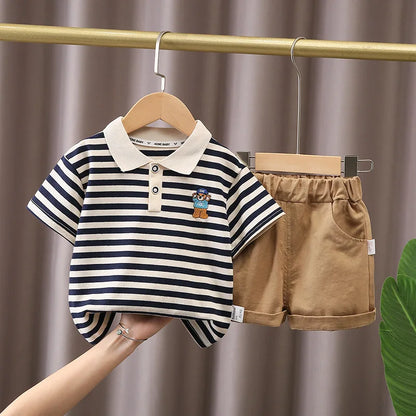 Summer Fashion Baby Boy Clothes Sets T-shirt + Pants 1-4T Toddler Casual Clothing Suits Children Kids Boys Outfits Suit