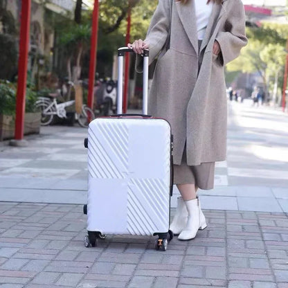 20‘’22/24/26/28 inch Rolling luggage set travel suitcase spinner wheels trolley luggage bag case Diamond Silver suitcase Women's