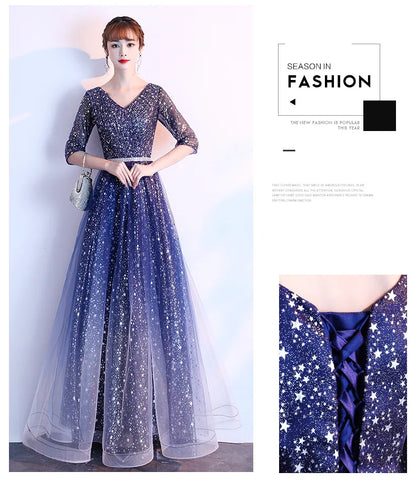 Starry  Evening Gown Women's Faionable Winter Performance Chorus Dr Fairy Aosphere Host Ele Sle New 2026