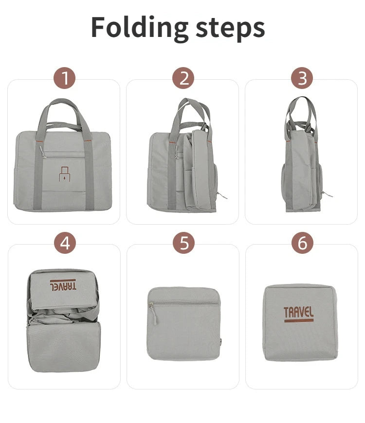Foldable Travel Bags Unisex Waterproof Oxford Fabric Luggage Storage Suitcase Match Large Capacity Handbags Tote Organizers
