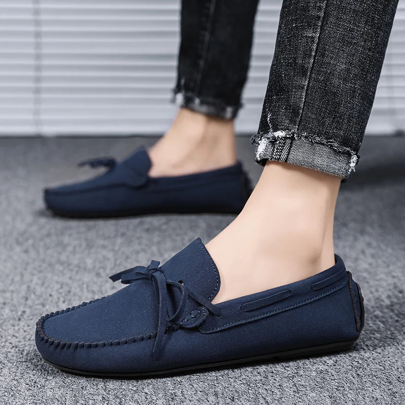Trend Suede Men Casual Shoes Breathable Comfort Slip-on Mens Driving Shoes Fashion Men Lazy Shoes Luxury Brand Loafers Moccasins