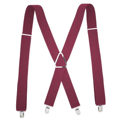 Creative Adjustable Suspenders For Men Women X Back Elastic Pants Braces 2 5CM Width 4 Clip Design Fashion Accessory