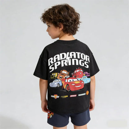 Boys Summer Clothes Toddler Cartoon T Shirt+Shorts 2Piece Set Infant Cute Printed Tees All-match Shorts 2026 Children's Costume