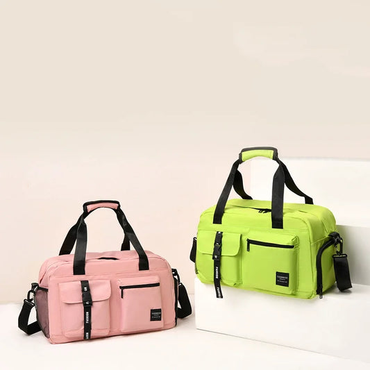 Large capacity dry wet separation travel bag with shoe box, can be equipped with a suitcase, portable fitness yoga exercise bag