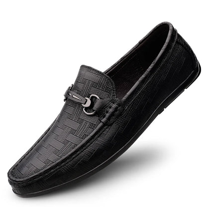 2026 New Black Loafers Men's Leather High Quality Designer Men's Shoes Leather Shoes Soft Sole Comfortable Casual Shoes Moccasin