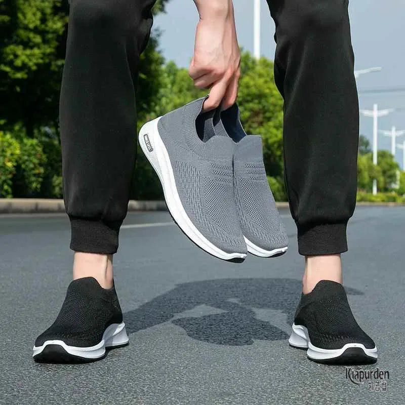 Men's Autumn New Knitted Sos oes Breathable Lazy oes Middle-Aged And ly Casual Single oes Park Walking oes