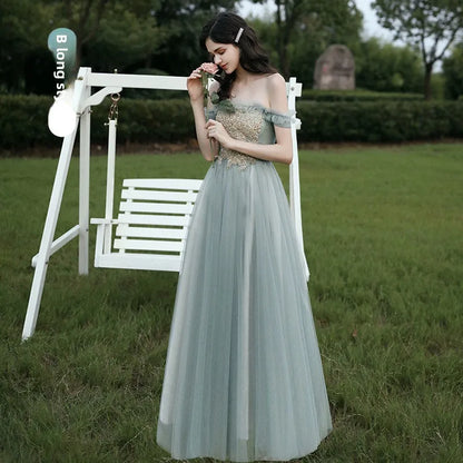 Spring 2024 Maids of  Dr Ele een Fairy T Wedding Banquet Long Skirt Women's Friend Maids of  Outfit