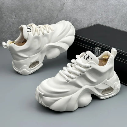 Men Shoes Designer Luxury Platform Casual Sneakers 2025 Fashion Breathable Shoes Men Fashion Height Increasing Comfortable Shoes