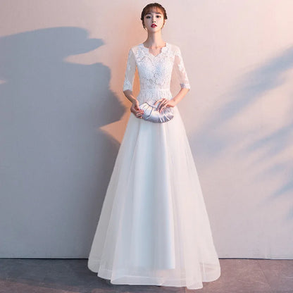 Evening dress dress women's 2026 autumn new banquet temperament long black socialite dress choir performance uniform