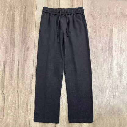 2025 New Straight Casual Cotton Linen Pants Men Wide Leg Lightweight Baggy Cotton Sweatpants Male Walking Jogger Trousers Work