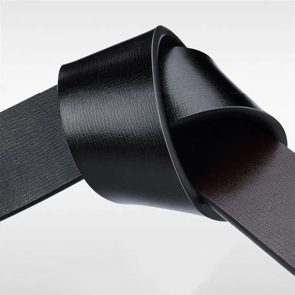 Casual Luxury Design Business Leather Belt Metal Man Waistband Automatic Buckle Belt