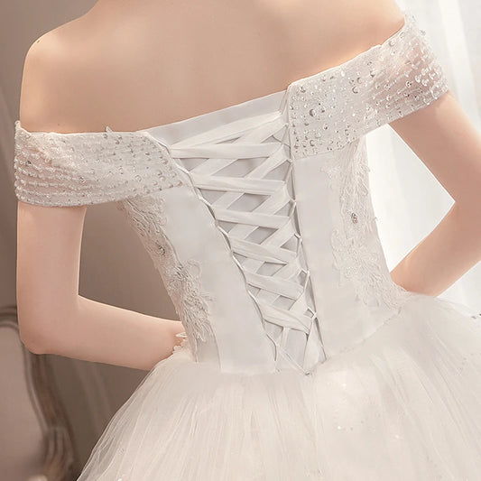 PRXD-625#Wedding Dress Wholesale Lace up Embroidery Bride Marriage Dresses White Ball Gown Factory Christmas Carnival Plus Size