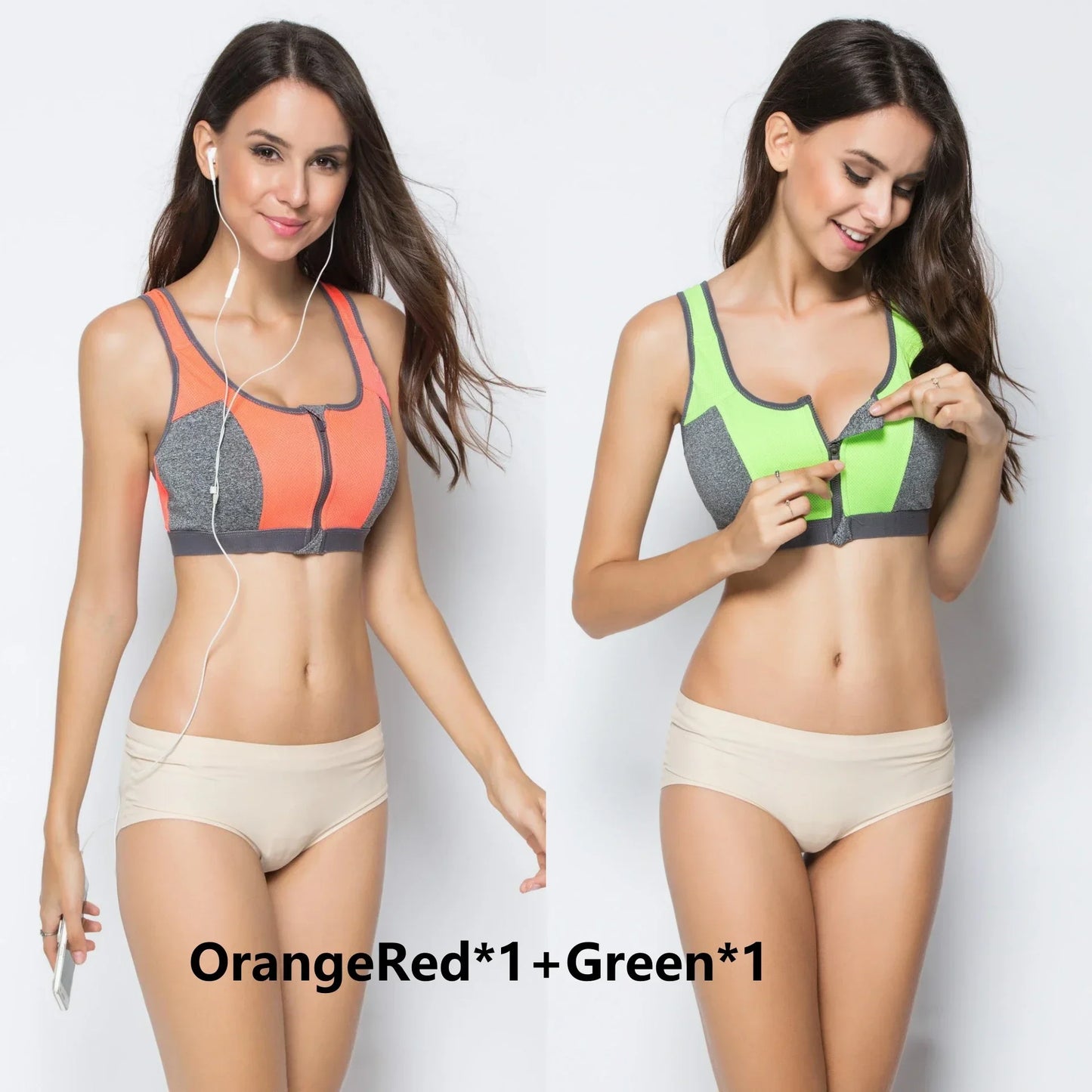 High Impact Sports Bras For Women Zipper Yoga Bras Shockproof Push Up Bra Sports Crop Top Underwear Fitness Gym Shirt Sportswear