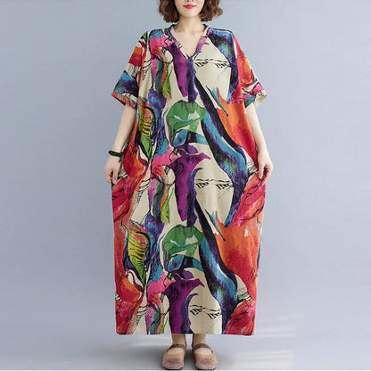 Summer Dress for Women Clothing Long Dress Fashion Clothes Cotton Vintage Harajuku Elegant Streetwear Maxi Beach Dresses