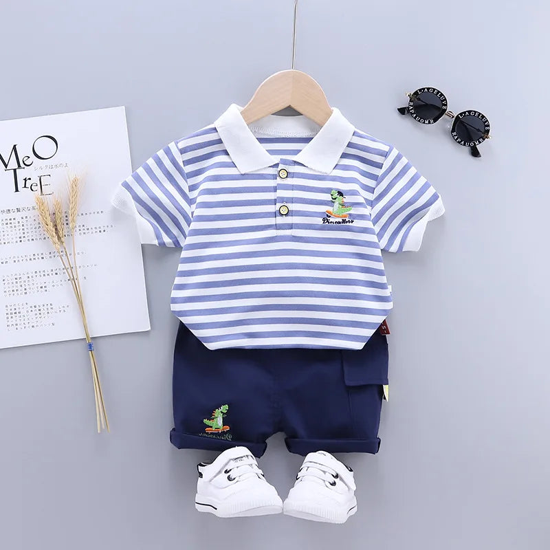 Summer Fashion Baby Boy Clothes Sets T-shirt + Pants 1-4T Toddler Casual Clothing Suits Children Kids Boys Outfits Suit