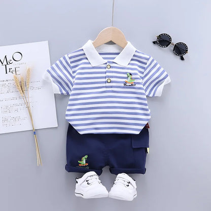 Summer Fashion Baby Boy Clothes Sets T-shirt + Pants 1-4T Toddler Casual Clothing Suits Children Kids Boys Outfits Suit