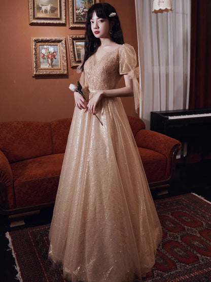 New wine sweat long lady girl bridesmaid dress performance prom gown dress