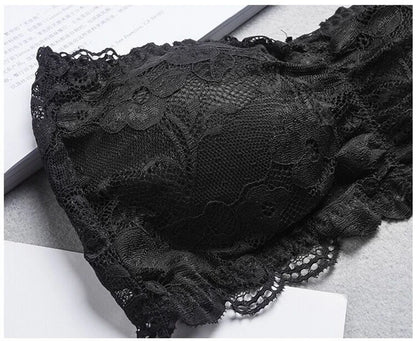 Tube Top Bra Fashion Tube Tops Woman Invisible Bra Push Up Women's Bandeau Top With Cups Lingeries Sexy Hot Tops for Summer Lace