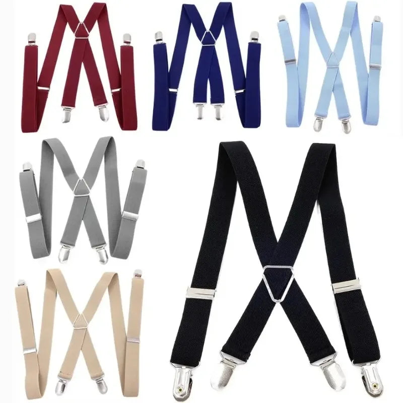 Elastic Adjustable Suspenders for Adults And Kids - Men Women Braces Suspender Set for Children Boys Girls Wedding Accessories