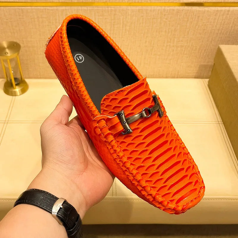Handmade Business Loafers Classic Leather Casual Shoes Breathable Men Driving Shoes Fashion Moccasins Leisure Walk Slip on Flats
