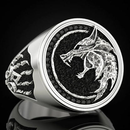 New Wizard Hunter Wolf Claw Rings European American Viking Warrior Retro Stainless Steel Two-color Gold Men's Ring