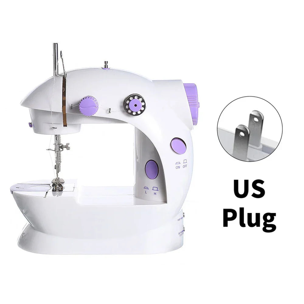 Household 202Mini Sewing Machines Handheld Sewing Machine Light and Speed Control for Beginner DIY Home Sewing Accessories