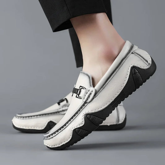 Casual Handmade Leather Shoes Summer Man Sneakers Fashion Loafers Men's Shoes Business Casual Shoes Size 38-46 Zapatos Hombre