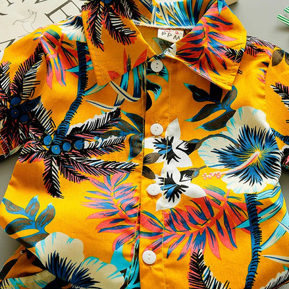 Baby Boy Clothes 0-5Y Summer New Beach Fashion Children Suits Boys Clothing Printed Shirts Short Sleeves Shorts Boys Two Pieces