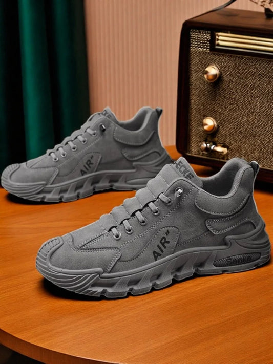 Men's Casual Sport oes Waterproof Non-Slip Wear-Resistant Construction Site Work oes Easy-To- Wear Slip-On Heightening