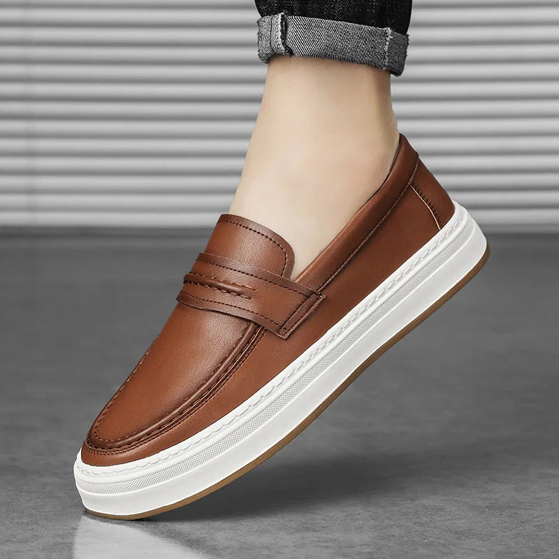 Brogues Hand-Cut Leather Uppers Semi-Formal Shoes slip on fashion breathable shoes