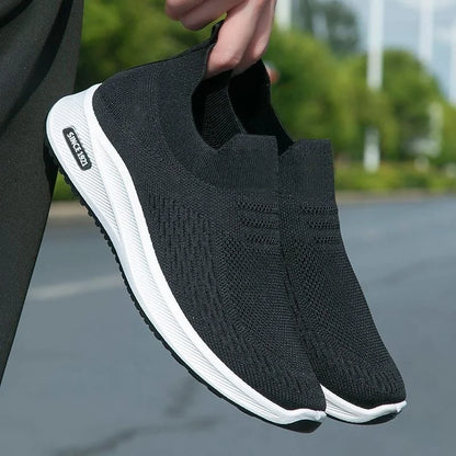 Men's Autumn New Knitted Sos oes Breathable Lazy oes Middle-Aged And ly Casual Single oes Park Walking oes