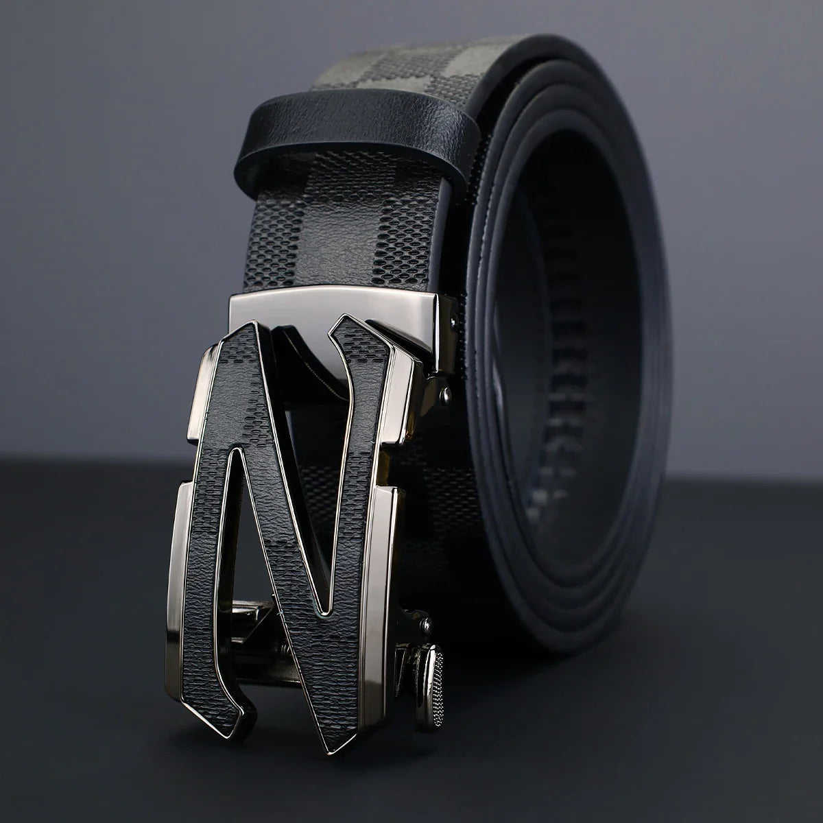 Men's Fashion Plaid Buckle Waist Belt Casual Business Party Accessory Daily Matched Elegant Belt Birthday Gift