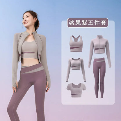 Autumn Workout Women Running Sportswear Sets Yoga Fitness Gym Bra Crop Top Seamless Leggings Tracksuits Clothing