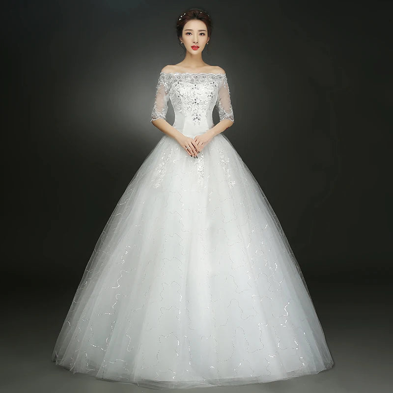 PRXD-625#Wedding Dress Wholesale Lace up Embroidery Bride Marriage Dresses White Ball Gown Factory Christmas Carnival Plus Size