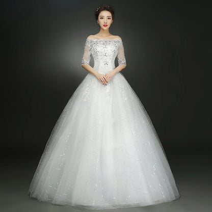 PRXD-625#Wedding Dress Wholesale Lace up Embroidery Bride Marriage Dresses White Ball Gown Factory Christmas Carnival Plus Size
