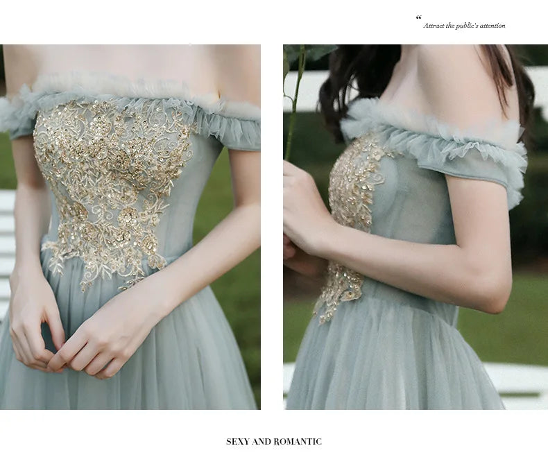 Spring 2024 Maids of  Dr Ele een Fairy T Wedding Banquet Long Skirt Women's Friend Maids of  Outfit