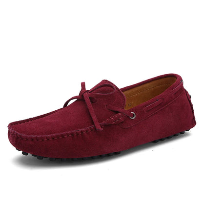 Ultra-light  Suede Leather Men's Loafers Solid Color Walking Shoes Soft-Soled Comfy Man Drive Flats Men Casual Shoes Moccasins
